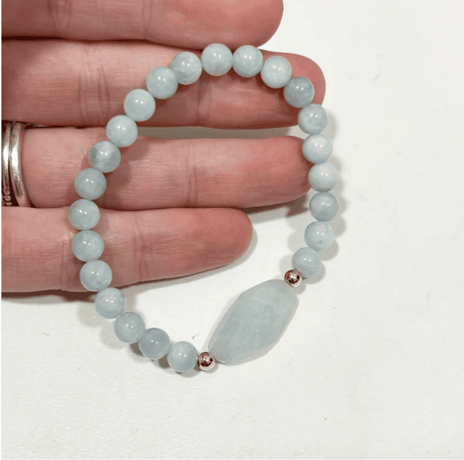 Pulsera de Aguamarina Natural – Calma y Serenidad - Imagen 3