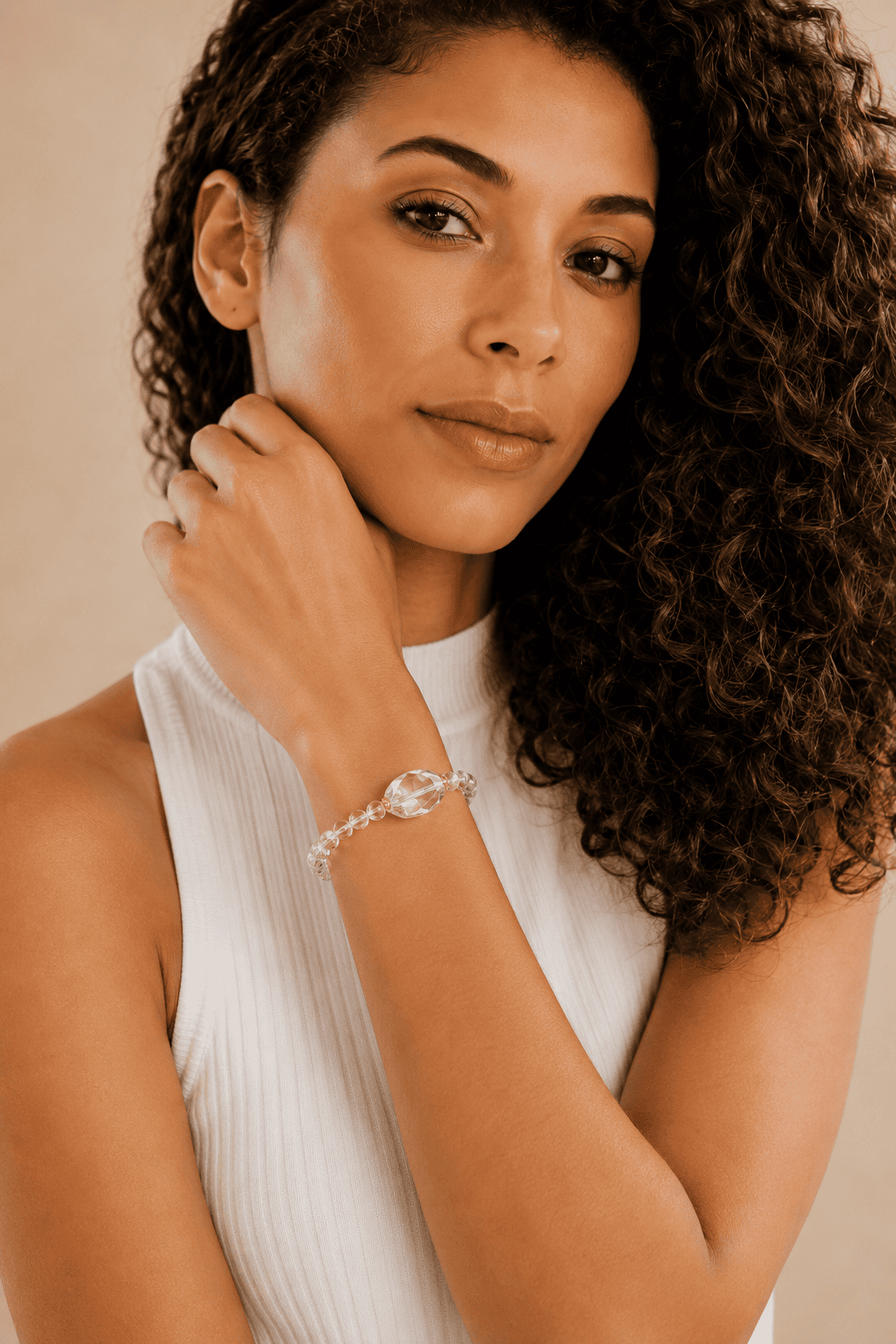 Pulsera de Cuarzo Blanco