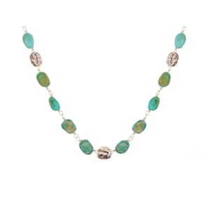 Collar de amazonita azul natural